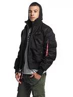Kurtki męskie - Alpha Industries Męska kurtka bomberka, czarny/czarny, XL - miniaturka - grafika 1