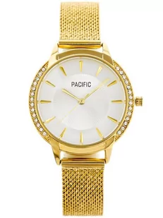 Zegarek ZEGAREK DAMSKI PACIFIC X6167 siatka - gold - komplet prezentowy (zy733a) - Zegarki damskie - miniaturka - grafika 3
