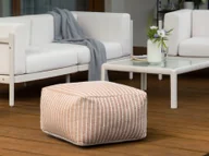 Fotele i krzesła ogrodowe - Beliani Puf ogrodowy 50 x 50 x 30 cm brązowy ZAHRI - miniaturka - grafika 1