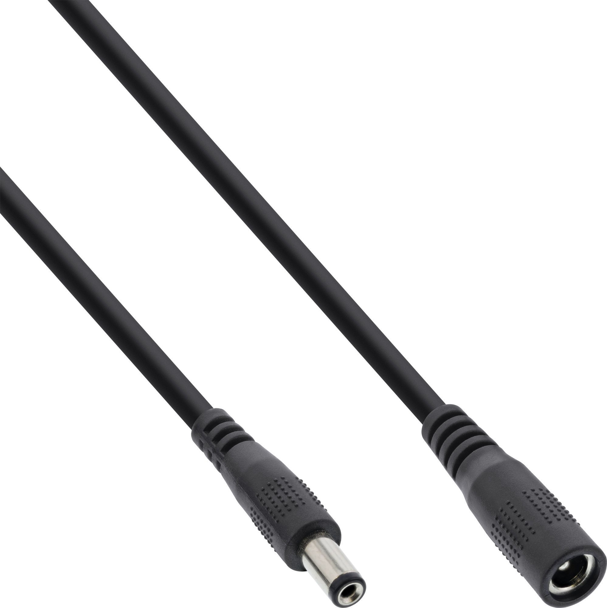 Kabel zasilający InLine InLine® DC extension cable, DC plug male/female 5.5x2.1mm, AWG 18, black, 3m
