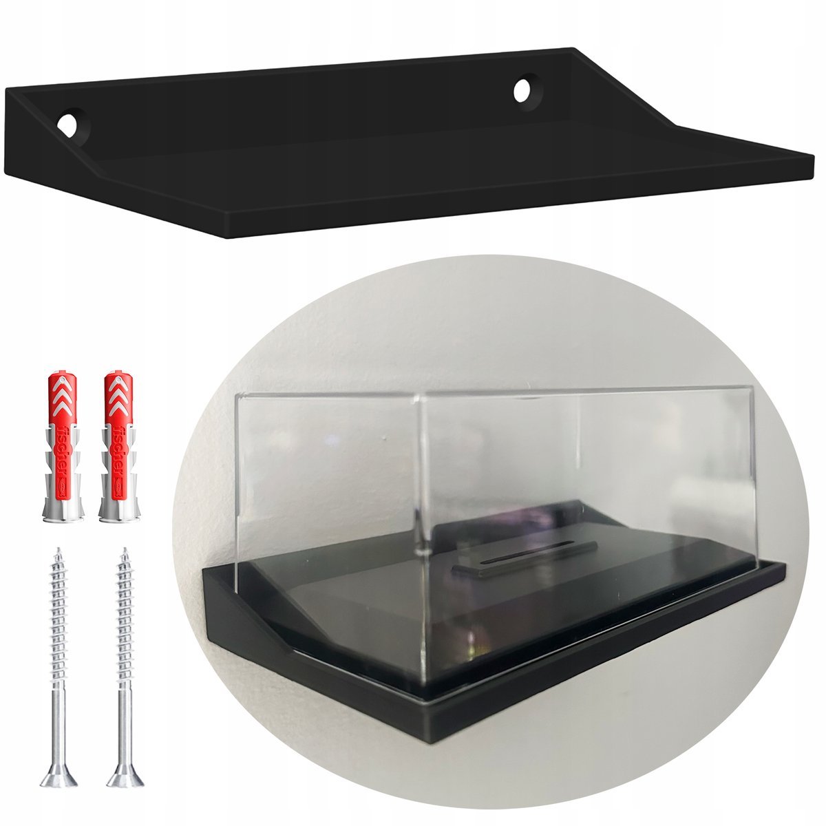 UCHWYT NA GABLOTKĘ DO MODELI W SKALI 1:43 WIESZAK NAŚCIENNY NA GABLOTĘ 1SZT