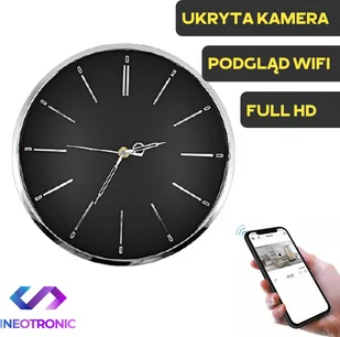 gospy.pl Zegar Ścienny Ukryta Kamera Wi-Fi FULL HD G-11735999 - Minikamery i aparaty szpiegowskie - miniaturka - grafika 1