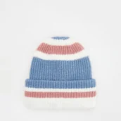 Czapki dla dzieci - Reserved - Czapka w paski - Niebieski - miniaturka - grafika 1