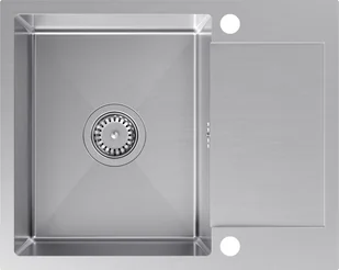 Zlew QUADRON LUKE 116 stal szczotkowana INOX + zaślepka (ZH6048BS) - Zlewozmywaki - miniaturka - grafika 1