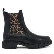 Botki damskie - Sztyblety Tamaris 1-25427-41 Czarny - miniaturka - grafika 1