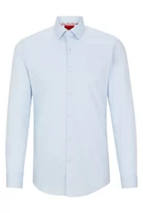 HUGO Męska koszula Koey Slim-Fit z lekkiej bawełny twill jasnoniebieska 44, jasnoniebieski, 44 - Koszule męskie - miniaturka - grafika 1