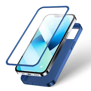 Joyroom 360 Full Case etui pokrowiec do iPhone 13 obudowa na tył i przód + szkło hartowane niebieski (JR-BP927 blue) - Etui i futerały do telefonów - miniaturka - grafika 4