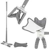 Miotły, szufle, mopy - MOP PŁASKI OBROTOWY WYCISKANY MOTYLEK X TWIST Z WYCISKACZEM + 3 NAKŁADKI - miniaturka - grafika 1