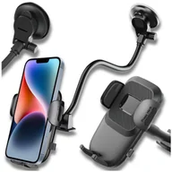 Uchwyty samochodowe do telefonów - Uchwyt do samochodu na telefon czarny elastyczny Anti-Shake - miniaturka - grafika 1