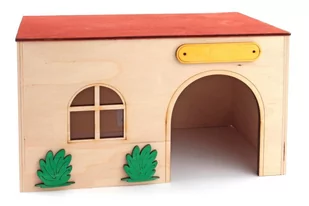 Pinokio domek drewniany dla świnki morskiej 24,5x16x15 cm - Akcesoria dla gryzoni - miniaturka - grafika 1