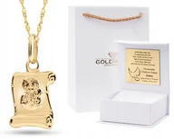 Biżuteria dla dzieci - ZŁOTY KOMPLET NA KOMUNIĘ ŚWIĘTĄ CHRZEST BIERZMOWANIE 8KT 333 - miniaturka - grafika 1