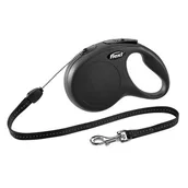 Smycze dla psów - Flexi New Classic Smycz Linka S 8M Czarna [Fl-2726] - miniaturka - grafika 1