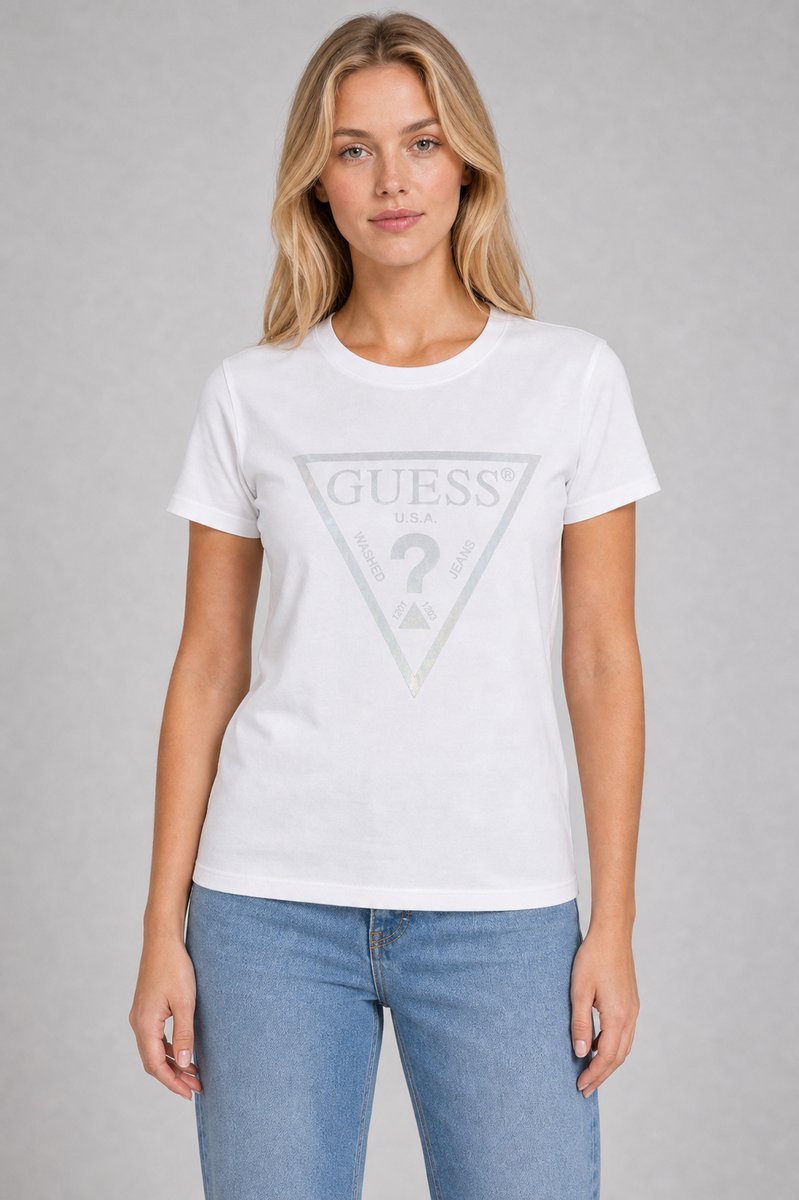 Guess Koszulka M3BI81K9RM1 Iridescent Signature Tee r.M