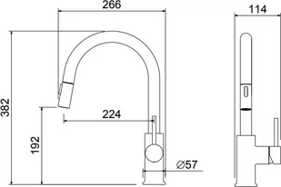 Bateria BLUE WATER PLAZA PLUS czarny mat (BW-5901730616569) - Baterie kuchenne - miniaturka - grafika 2