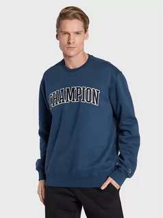 Bluzy męskie - Champion Bluza 217877 Niebieski Comfort Fit - grafika 1