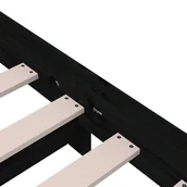 Łóżka - Lumarko Łóżko sztaplowane, czarne, 90x200 cm, lite drewno sosnowe - miniaturka - grafika 1