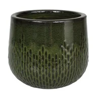 Donice - Donica szkliwo 37 x 31 cm mrozoodporna zielony - miniaturka - grafika 1