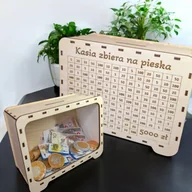 Skarbonki - Skarbonka do wykreślania z szybką. Pełna personalizacja. Tracker - miniaturka - grafika 1