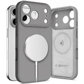 Etui i futerały do telefonów - Etui TECH-PROTECT Silicone MagSafe do Apple iPhone 17 Pro Max Szary - miniaturka - grafika 1