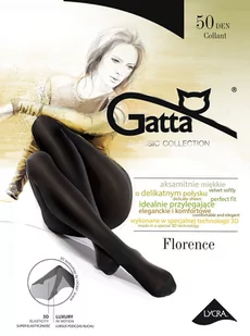 RAJSTOPY GATTA FLORENCE 50 3D (kolor Nero, rozmiar 3) - Rajstopy - miniaturka - grafika 1