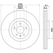 Tarcze hamulcowe - Tarcza hamulcowa HELLA 8DD 355 129-371 - miniaturka - grafika 1