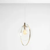 Lampy sufitowe - Aldex Aura D30 lampa wisząca 1-punktowa złota/transparent 1065G30 - miniaturka - grafika 1