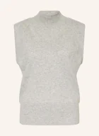 Swetry damskie - Boss Bezrękawnik Z Kaszmiru Futrani grau - BOSS - miniaturka - grafika 1