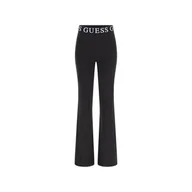 Legginsy - Damskie Legginsy GUESS KIRAN MINI FLARE LEGGINGS V3BB12MC04Z-JBLK – Czarny - miniaturka - grafika 1