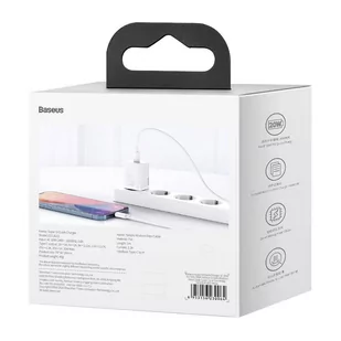 Baseus Super Si 1C szybka ładowarka USB Typ C 20W Power Delivery + kabel USB Typ C - Lightning 1m biały (TZCCSUP-B02) - Kable USB - miniaturka - grafika 6