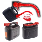 Kanistry - Kanister Bańka z lejkiem na paliwo benzynę ropę 10 L czarny - miniaturka - grafika 1