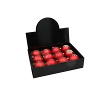 Bombki - Bombka szklana 8 cm czerwono-złota - miniaturka - grafika 1