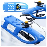 Sanki i ślizgacze - SANKI PLASTIKOWE Z KIEROWNICĄ NARTOSANKI SANKI Z KIEROWNICOM DLA DZIECI - miniaturka - grafika 1