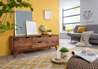 Komody - MALMO 2 Komoda #102 Palisander olejowany 134x40x49 cm - miniaturka - grafika 1