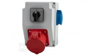 Osprzęt siłowy - Rozdzielnica, gniazdo RS-KOMBI gniazda 16/5, 230V, wyłącznik L/P(16A) - miniaturka - grafika 1