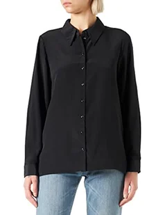 VERO MODA Vmvivi Ls Shirt damska bluzka WVN, czarny, S - Bluzki damskie - miniaturka - grafika 1