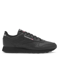 Sneakersy damskie - Sneakersy Reebok Classic Leather 100008497 Czarny - miniaturka - grafika 1