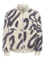 Odzież trekkingowa męska - ONLY & SONS Kurtka polarowa "Ray" w kolorze niebiesko-białym - miniaturka - grafika 1