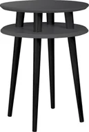 Ławy i stoliki kawowe - Ragaba Stolik kawowy UFO HIGH 45x45 grafitowy/czarny - miniaturka - grafika 1