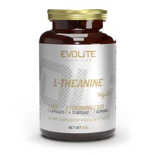 Evolite L-Theanine 200mg 120vkaps. Stres Lepszy Sen - Aminokwasy - miniaturka - grafika 1