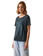 Koszulki i topy damskie - Street One Damska koszulka z krótkim rękawem z nadrukiem, Cool Vintage Green, 40 - miniaturka - grafika 1