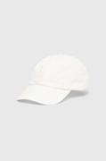 Czapki męskie - Polo Ralph Lauren czapka z daszkiem bawełniana kolor biały z aplikacją - miniaturka - grafika 1