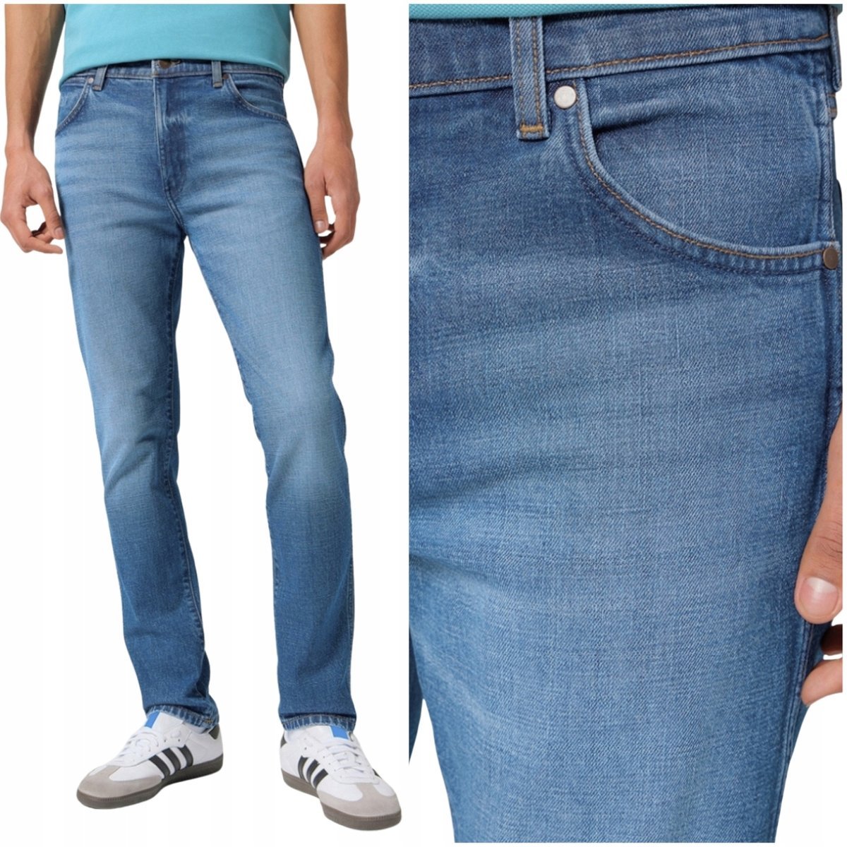 Wrangler LARSTON SLIM Halt DżINS dopasowane spodnie jeansowe W32 L30