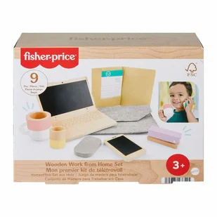 Fisher Price Drewniany zestaw do telepracy - zabawka - Zabawki kreatywne - miniaturka - grafika 1