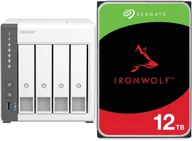Serwery plików NAS i macierze dyskowe - Serwer plików Qnap TS-433-4G + Seagate IronWolf 12TB ST12000VN0008 - miniaturka - grafika 1