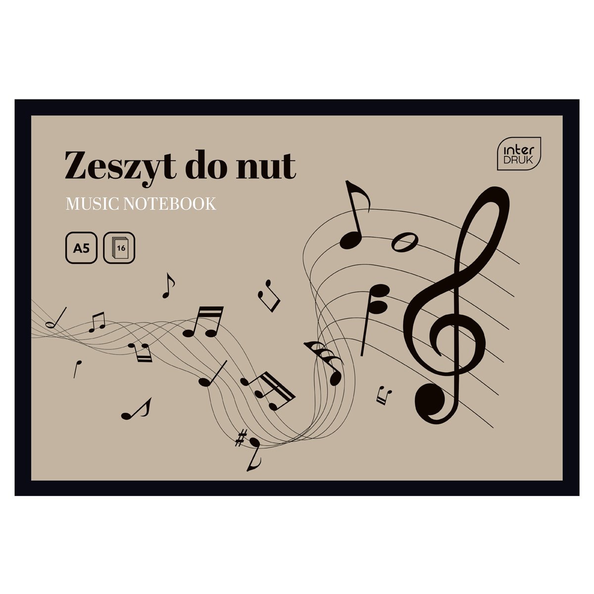 Zeszyt do muzyki nut z pięciolinia A5 16 kartek Interdruk