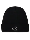 Czapki damskie - Calvin Klein Jeans Czapka Minimal Monogram Beanie K60K611542 Czarny - miniaturka - grafika 1