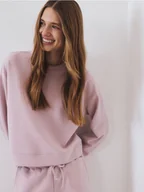 Bluzy damskie - Reserved - Bluza z dodatkiem modalu - pastelowy róż - miniaturka - grafika 1