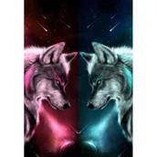 Malowanie po numerach - Diamentowa mozaika Wilki 1005271 - miniaturka - grafika 1