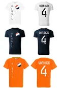 Koszulki sportowe męskie - Koszulka HOLANDIA VIRGIL VAN DIJK 4 - miniaturka - grafika 1