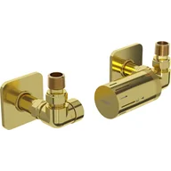 Zawory i kraniki - Mexen G05 zestaw termostatyczny osiowy z maskownicą S, złoty - W903-958-909-50 - miniaturka - grafika 1